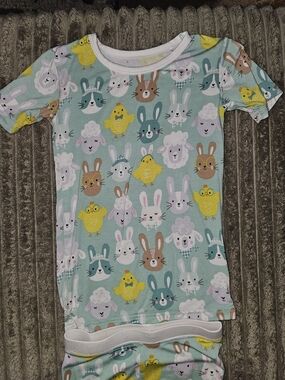 Little Sleepies Kids Mint Green Animal Print 2 Piece Pjs -